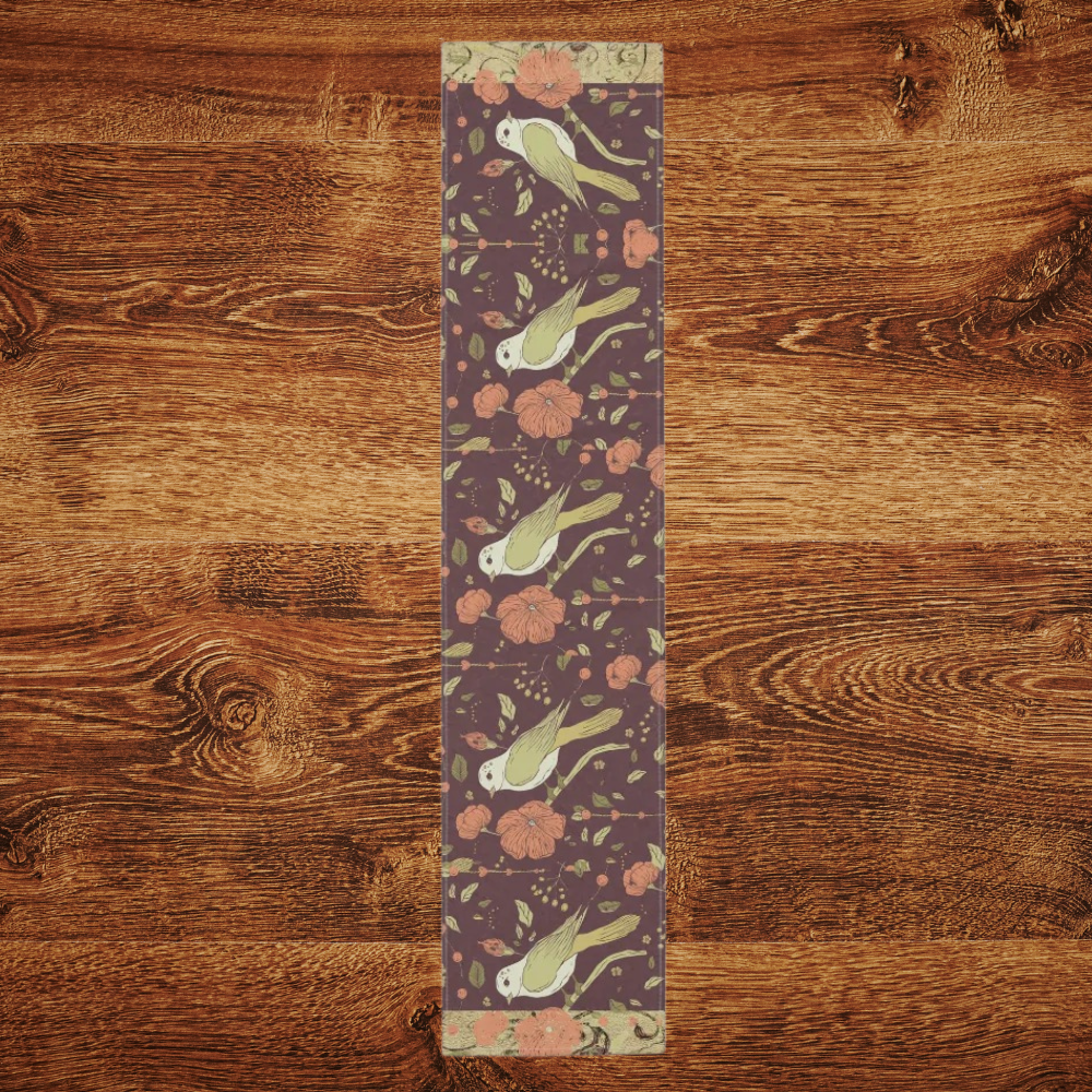 Shown on a wood background