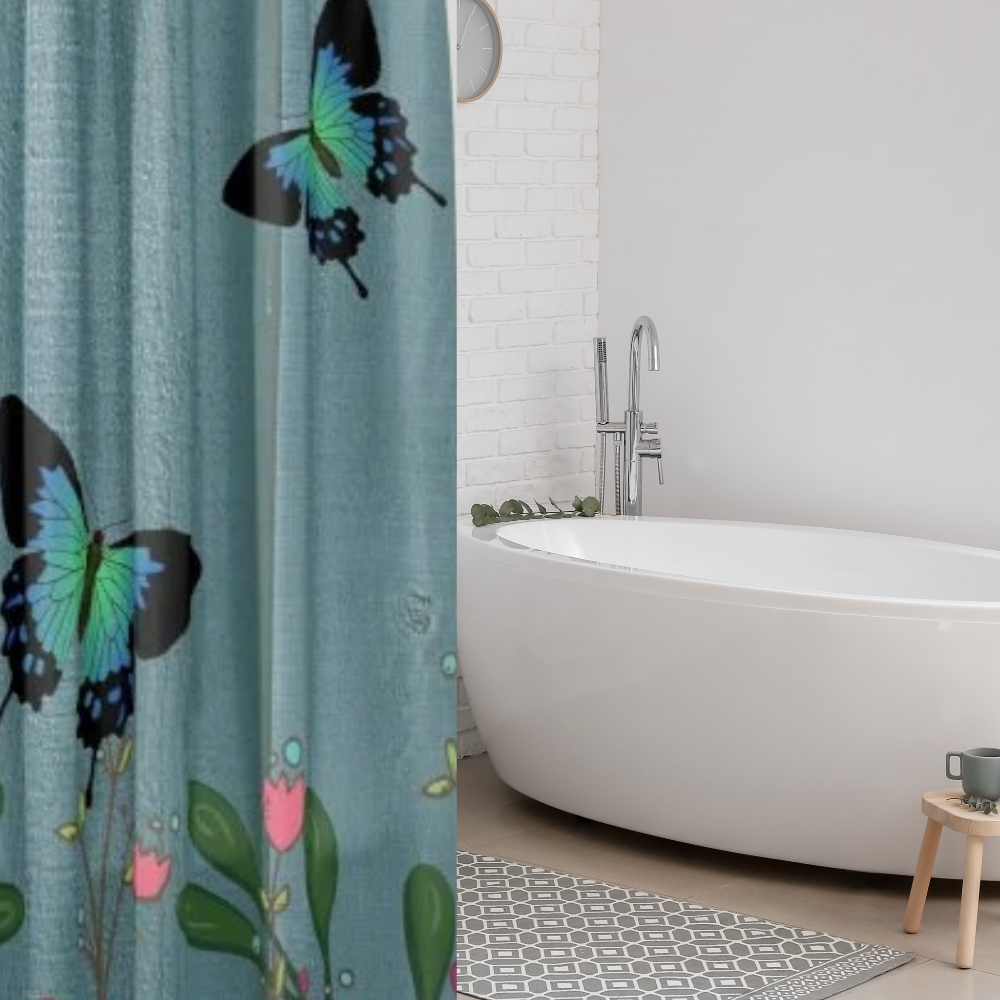 Shown in a farmhouse style bathroom