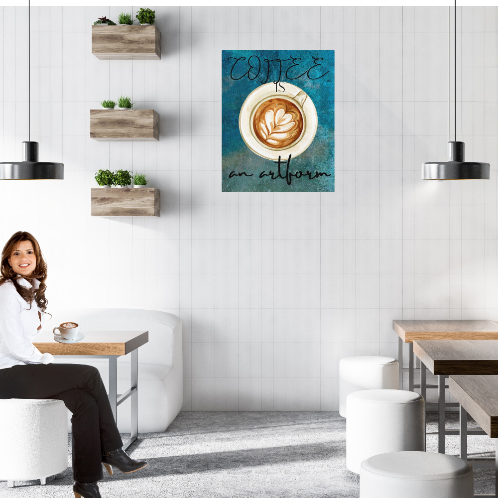 shown in a bistro with a woman sitting waiting for her friend
