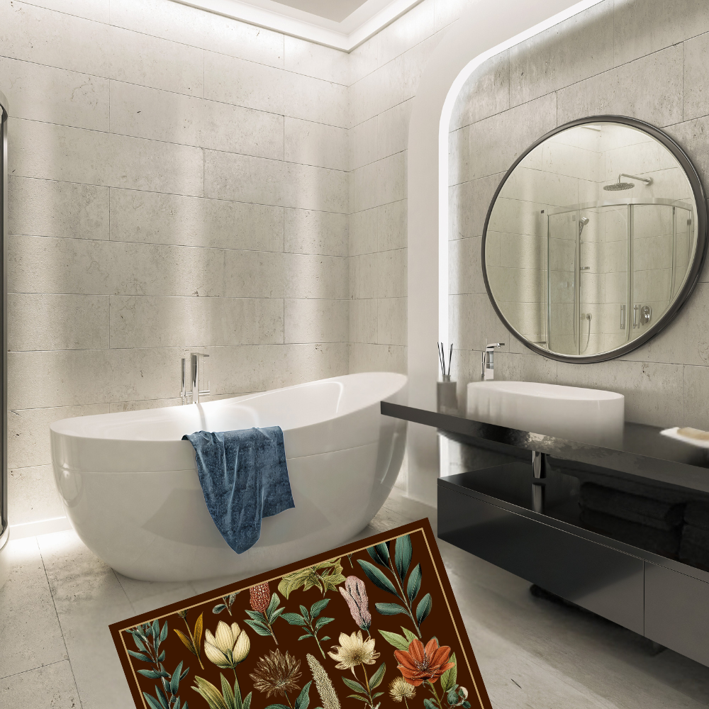 Shown in a luxe bathroom