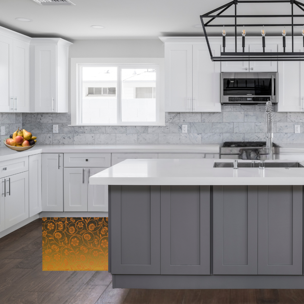 Shown in a modern kitchen