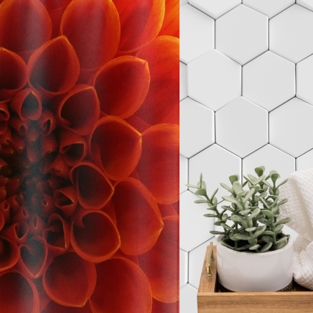Shown with bathroom decor