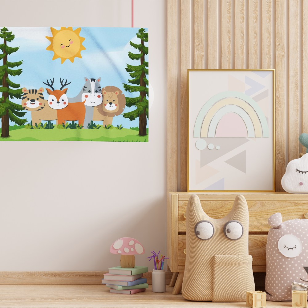 Baby Blanket Friendly Forest Animals Arctic Fleece Infant Receiving Blanket