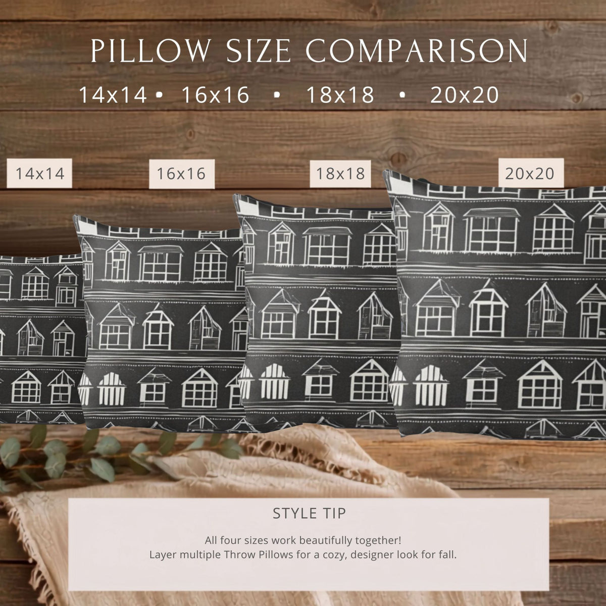 Home Sweet Home Square Pillow Modern Farmhouse Home Decor