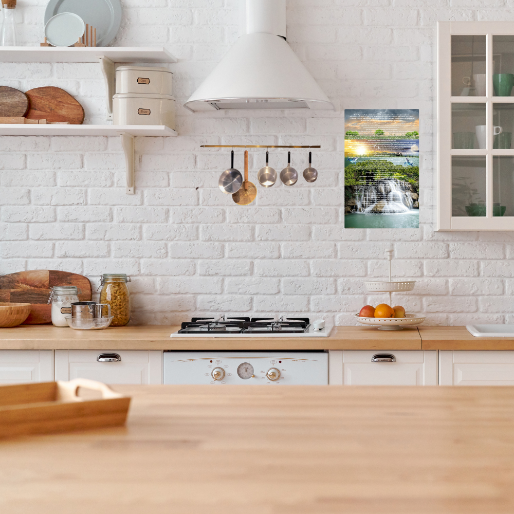 Shown in a modern farmhouse style white kitchen.