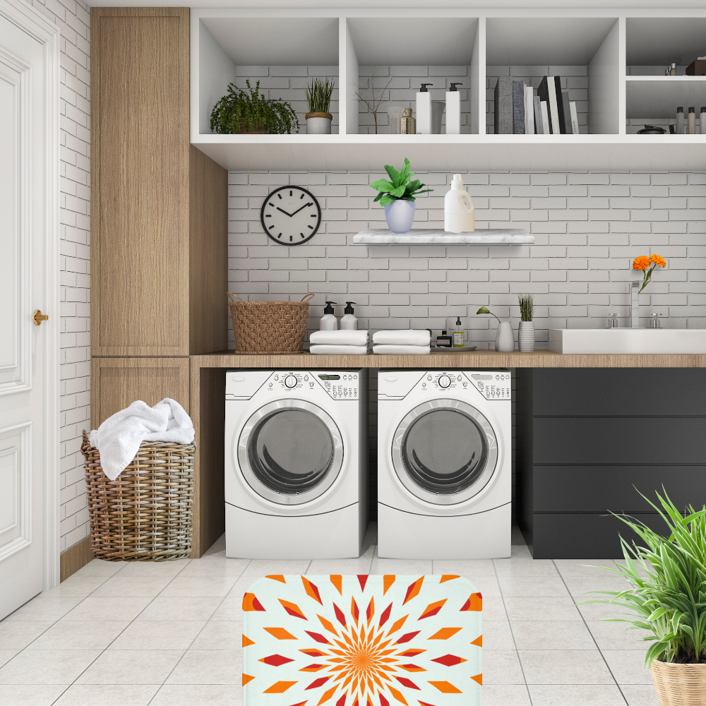shown in a modern farmhouse laundry room