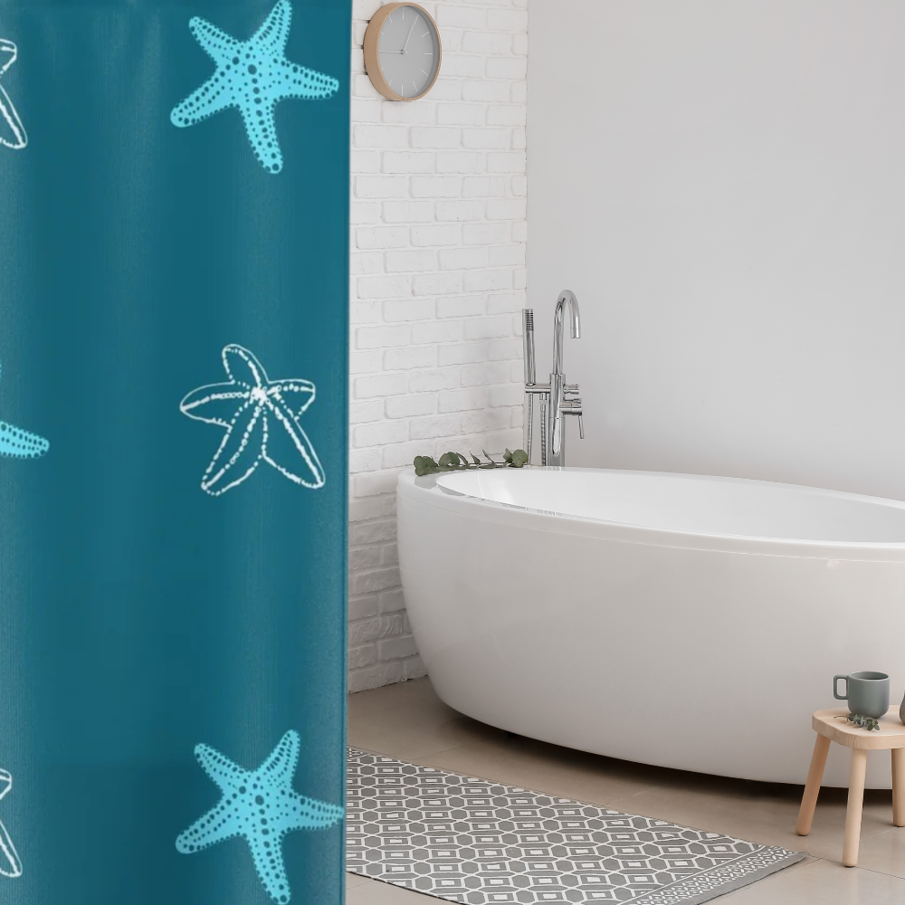 Shown in a farmhouse style bathroom