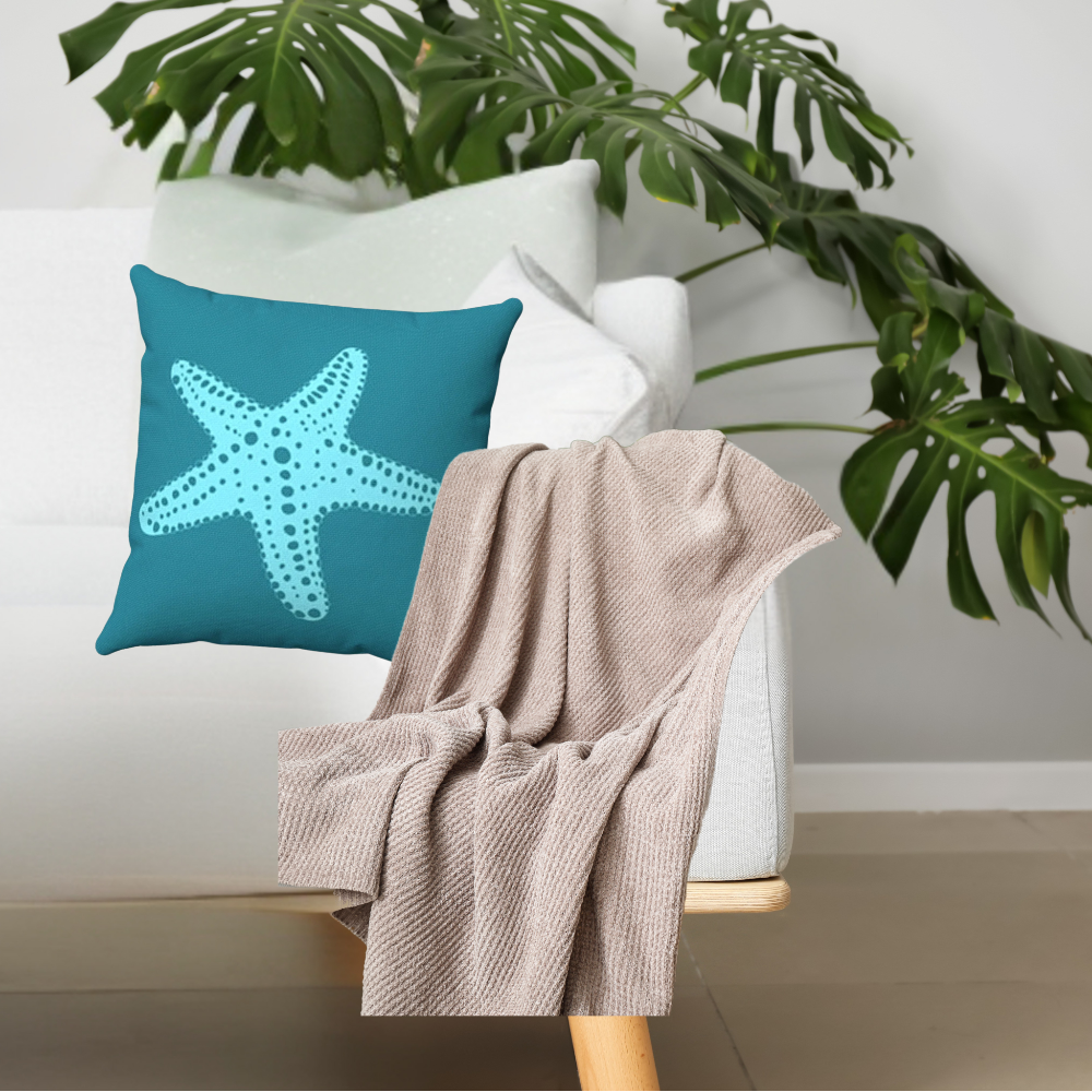 shown on a white couch