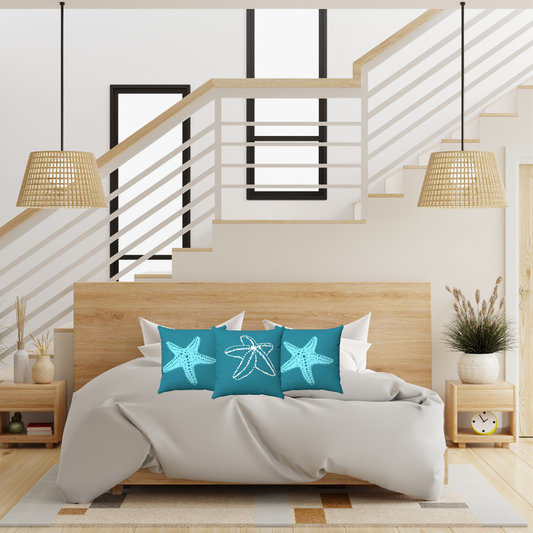 shown in a coastal bedroom