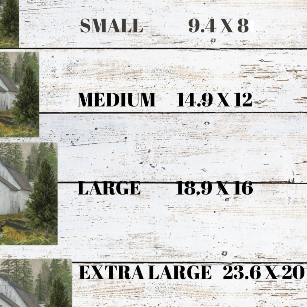 size guide for One Day at the Farm