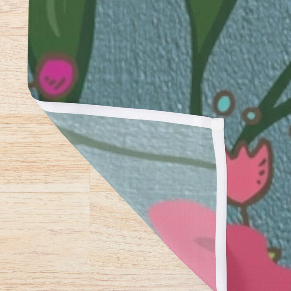 detail of butterflies shower curtain