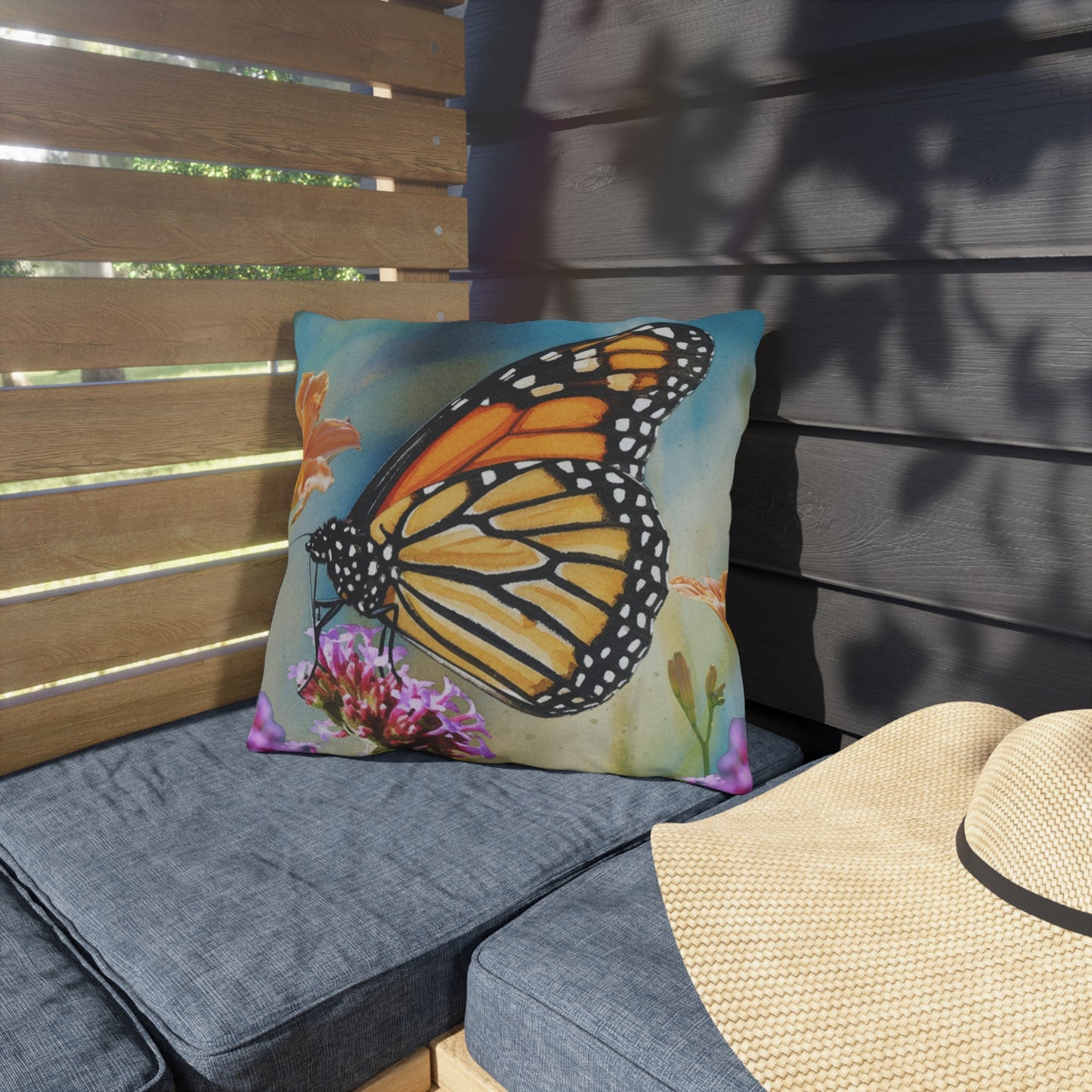 Monarch Butterfly Outdoor Pillow-Patio Decor