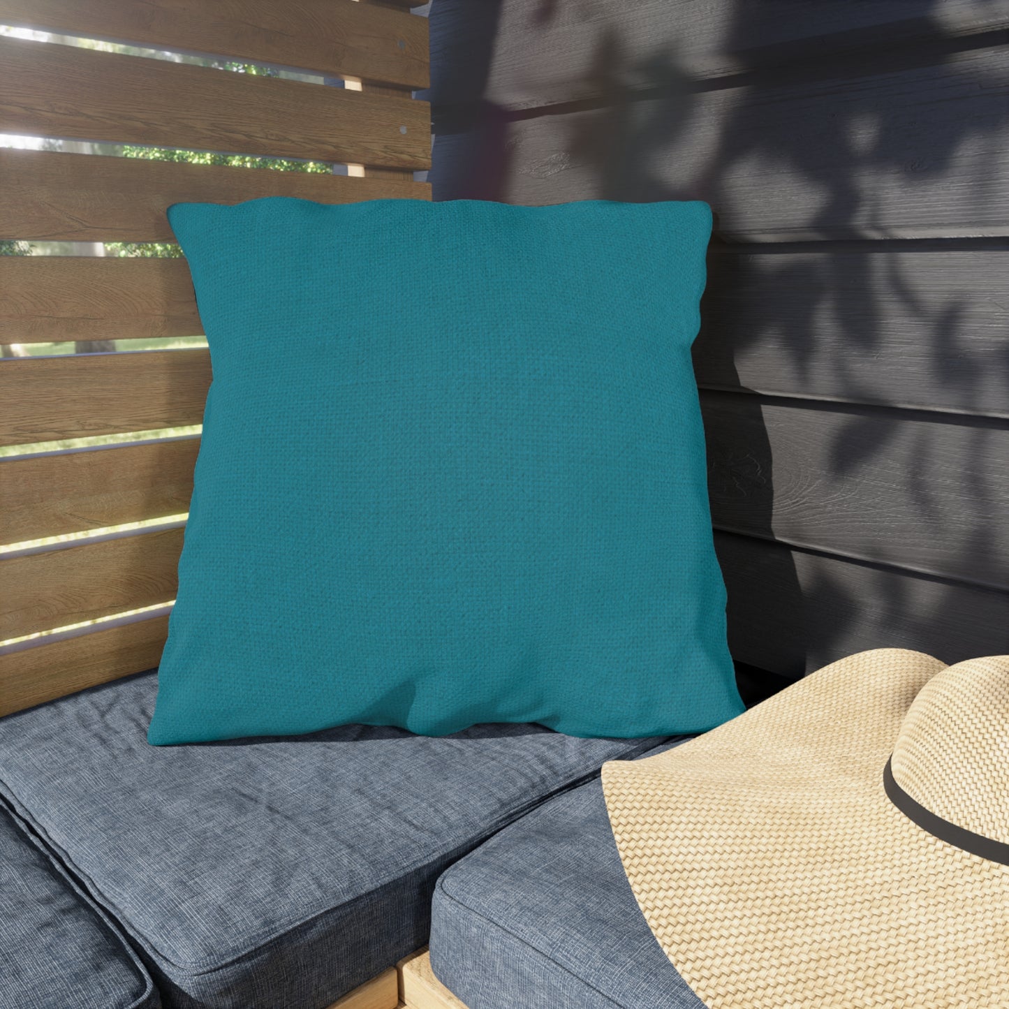 Outdoor Pillow - Solid Teal Weather-Resistant Patio Cushion