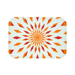 Kitchen Rug - Colorful Orange Starburst 32 Kitchen Rug