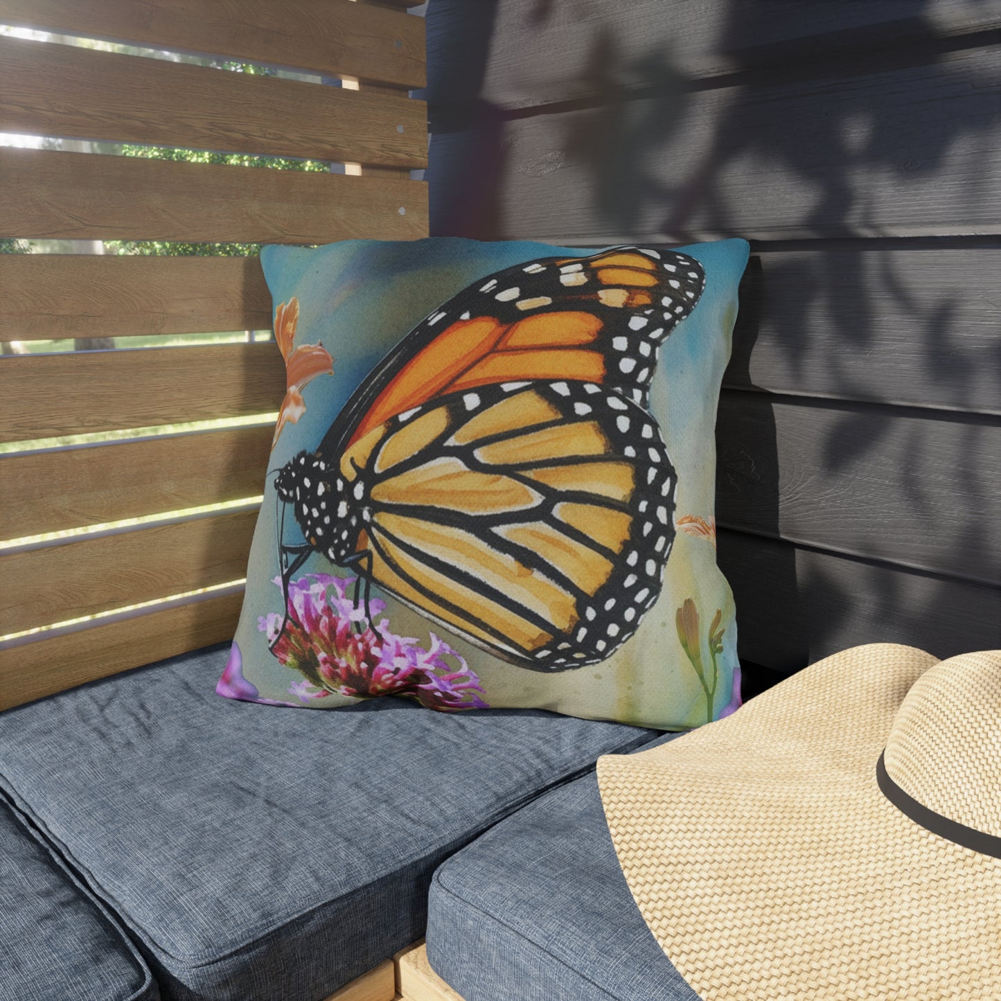 Monarch Butterfly Outdoor Pillow-Patio Decor