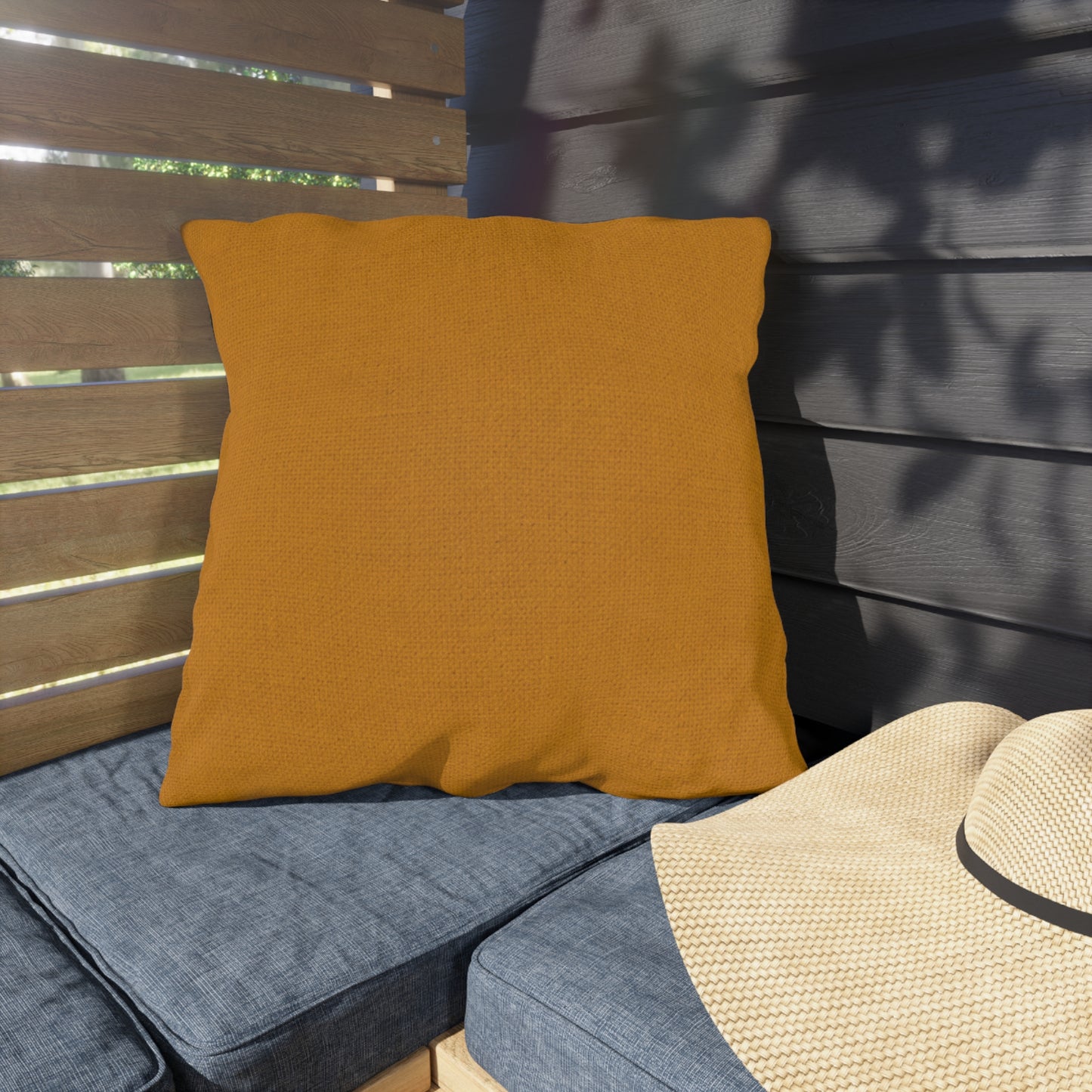 Solid Outdoor Throw Pillow — Weather-Resistant Patio Accent