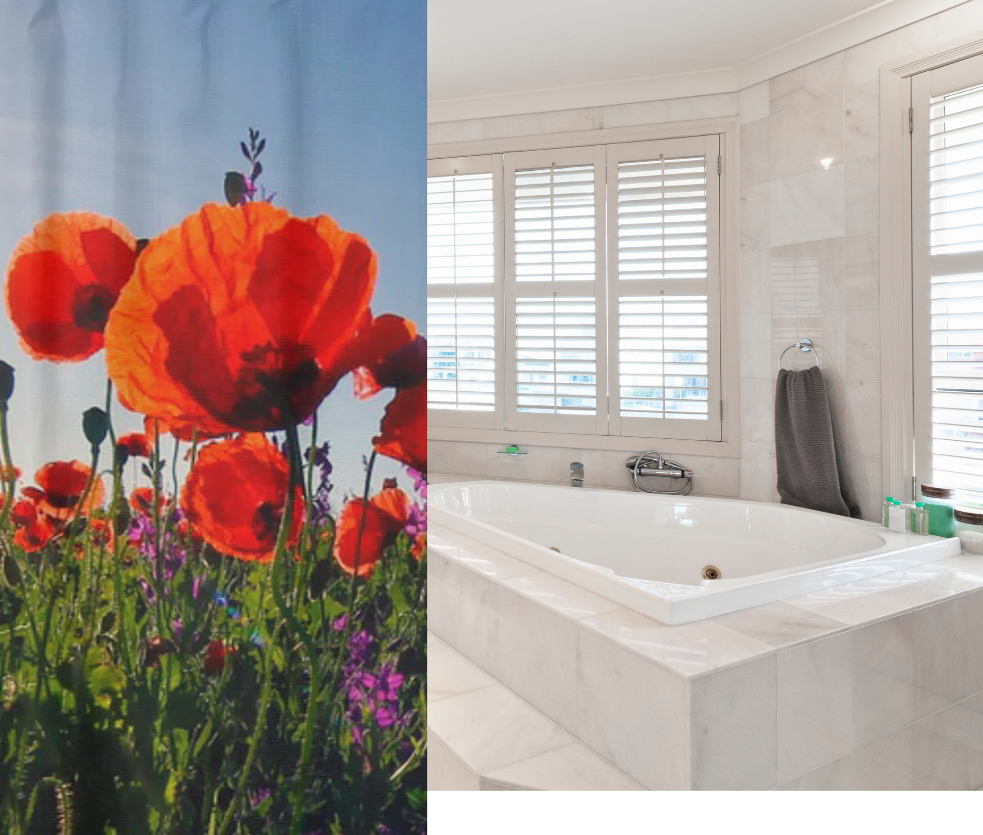 Shower Curtain-Wild Poppys