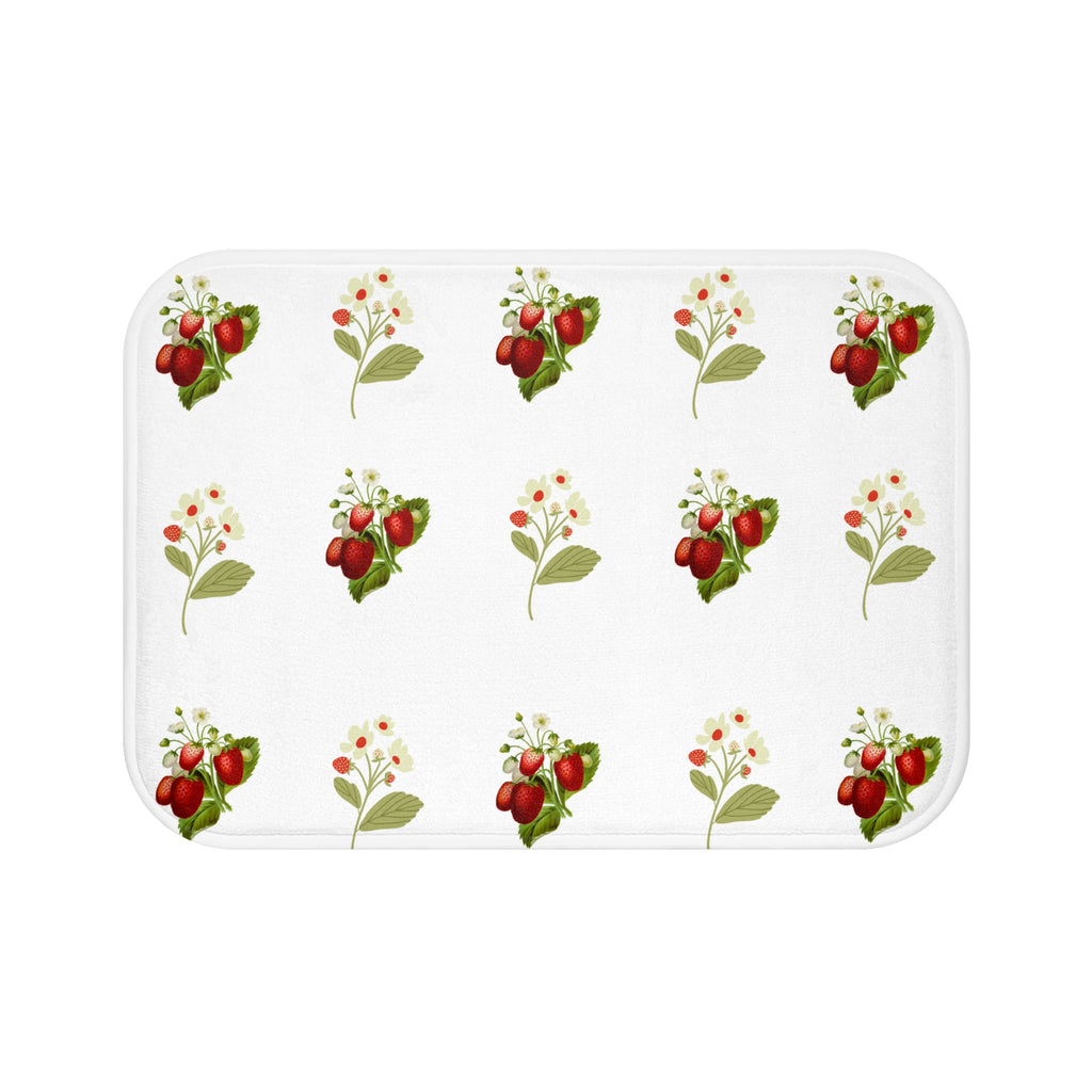 Kitchen Rug-I Love Strawberries Strawberry Print