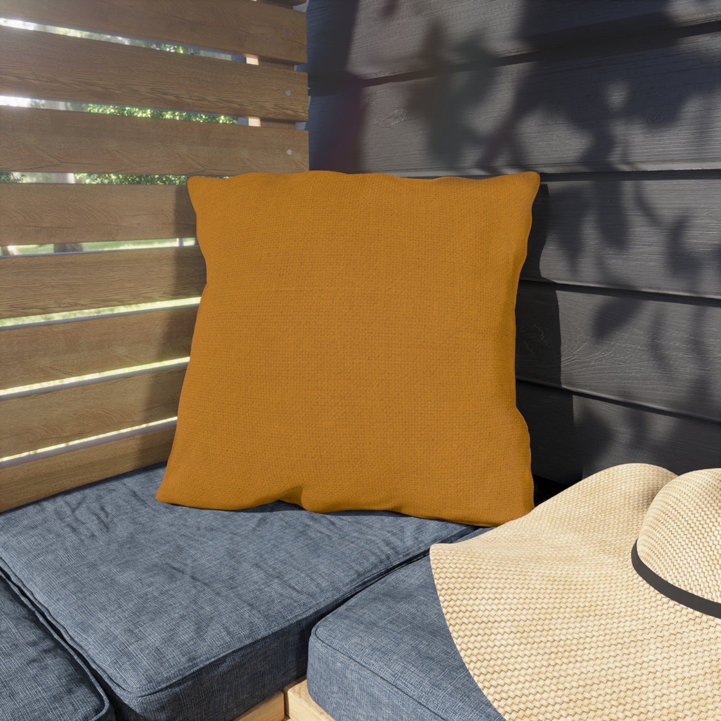 Solid Outdoor Throw Pillow — Weather-Resistant Patio Accent
