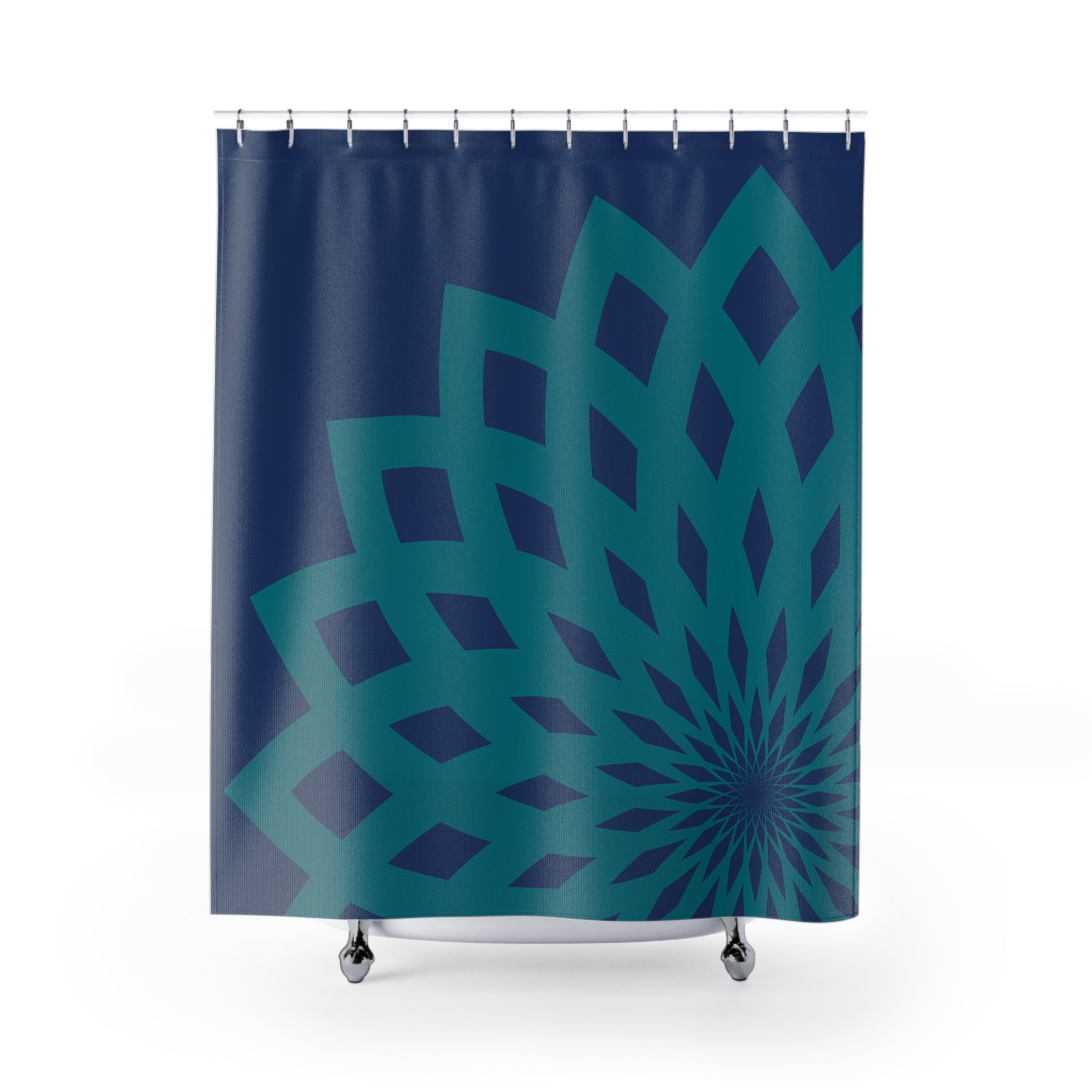 Contemporary Floral Designer Shower Curtains