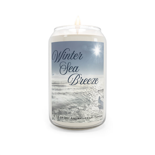 Sea Breeze Soy Candle — 13.75oz Scented Jar (Coastal Ocean Fresh)