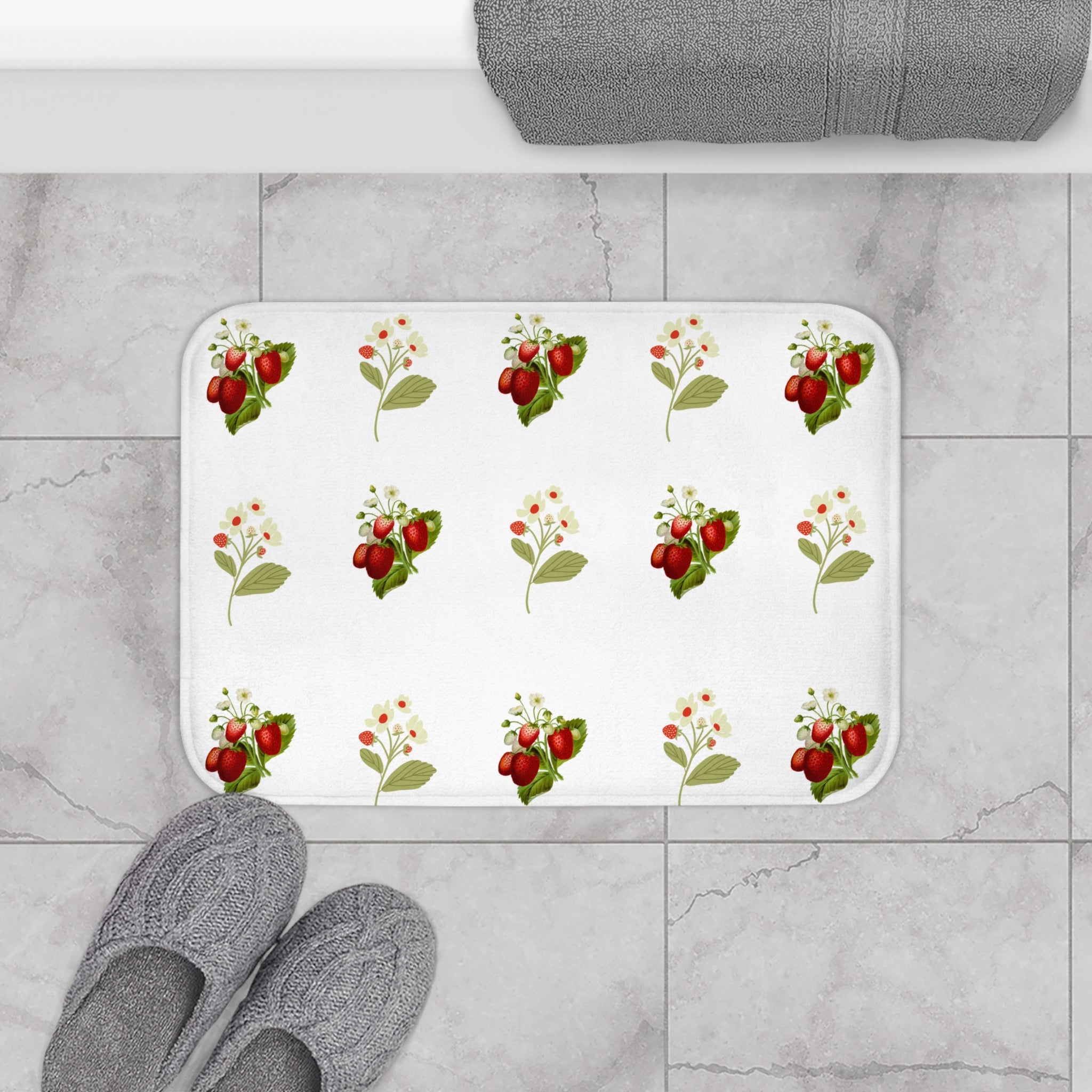 Apron-I Love Strawberries Nostalgic Strawberry Print