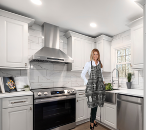 Apron-Home Sweet Home  Black and White Modern Farmhouse Graphic Print