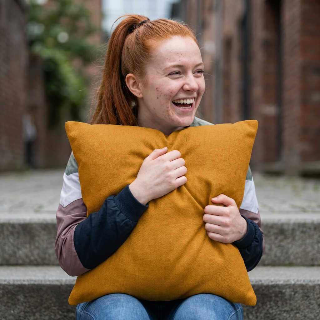 Solid Outdoor Throw Pillow — Weather-Resistant Patio Accent