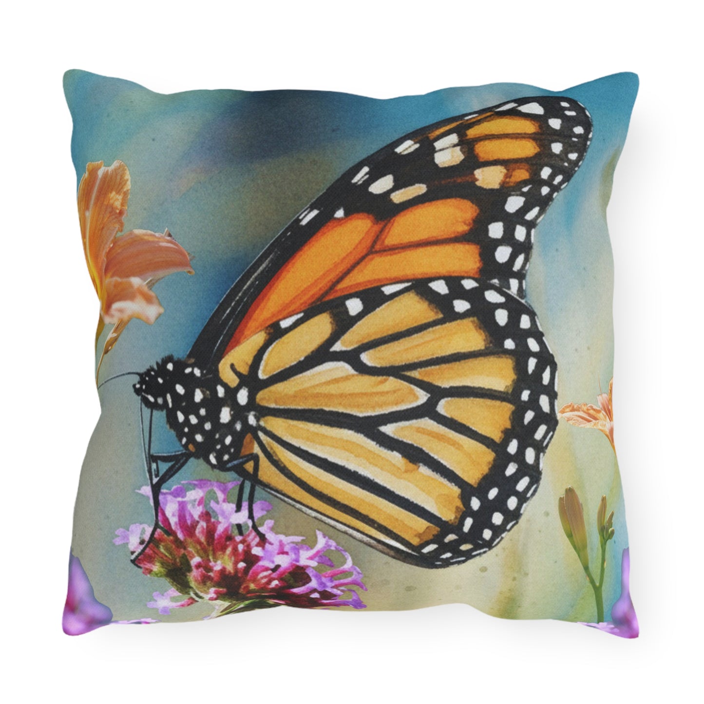 Monarch Butterfly Outdoor Pillow-Patio Decor