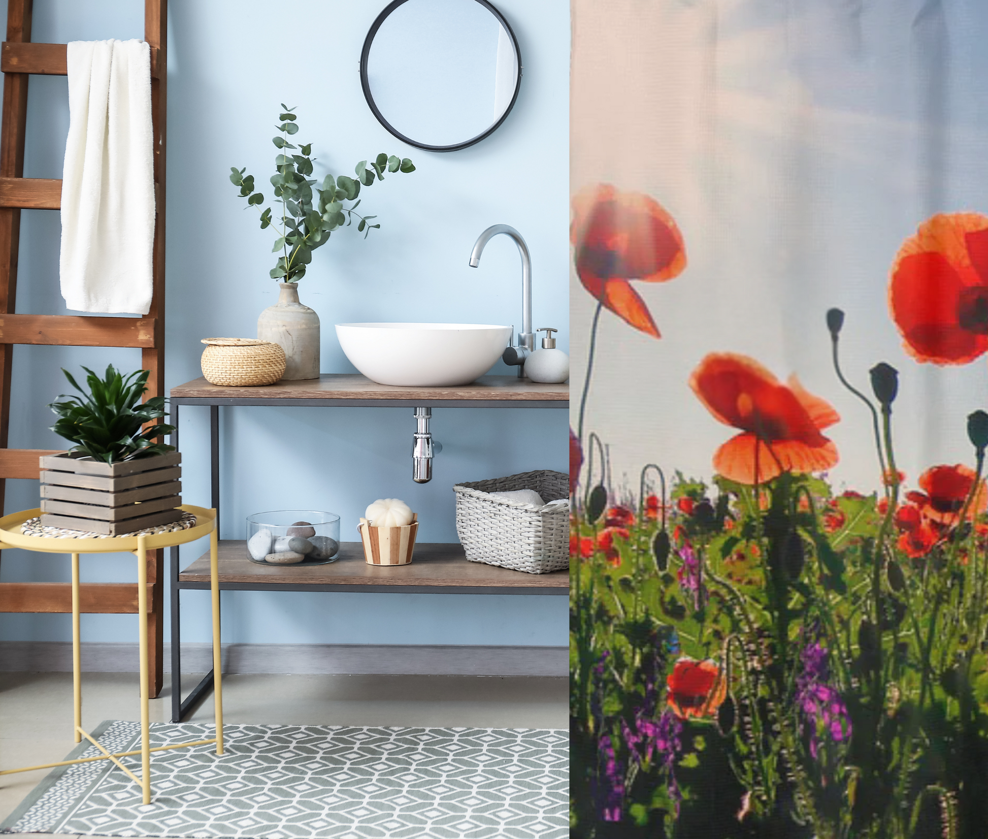 Shower Curtain-Wild Poppys