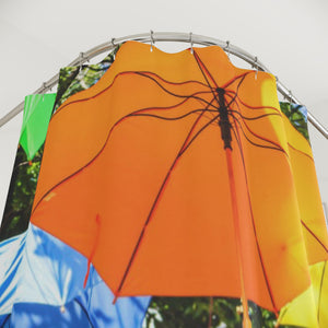 Shower Curtain-Colorful Umbrellas