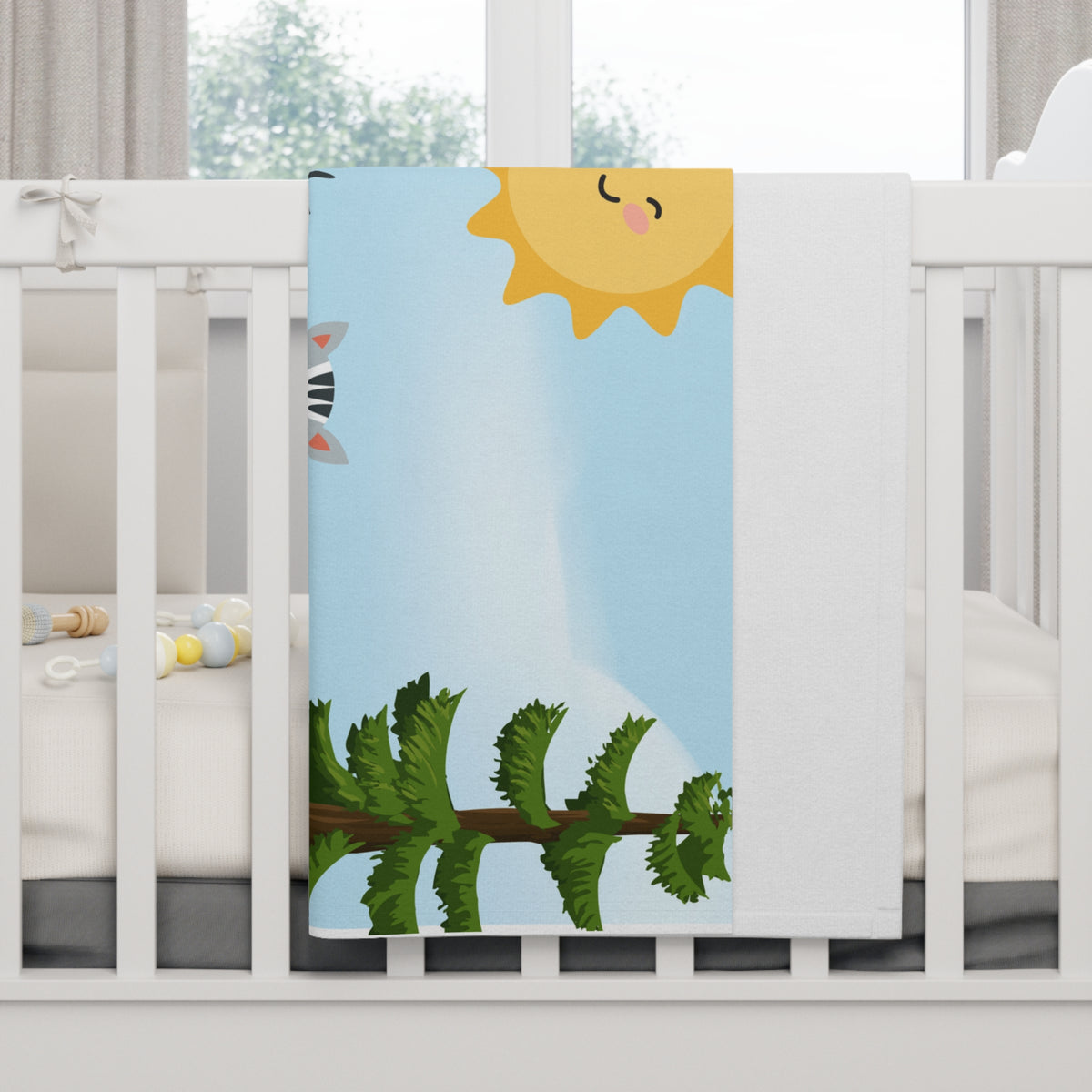 Woodland Baby Blanket – Forest Animals Soft Fleece Nursery Decor
