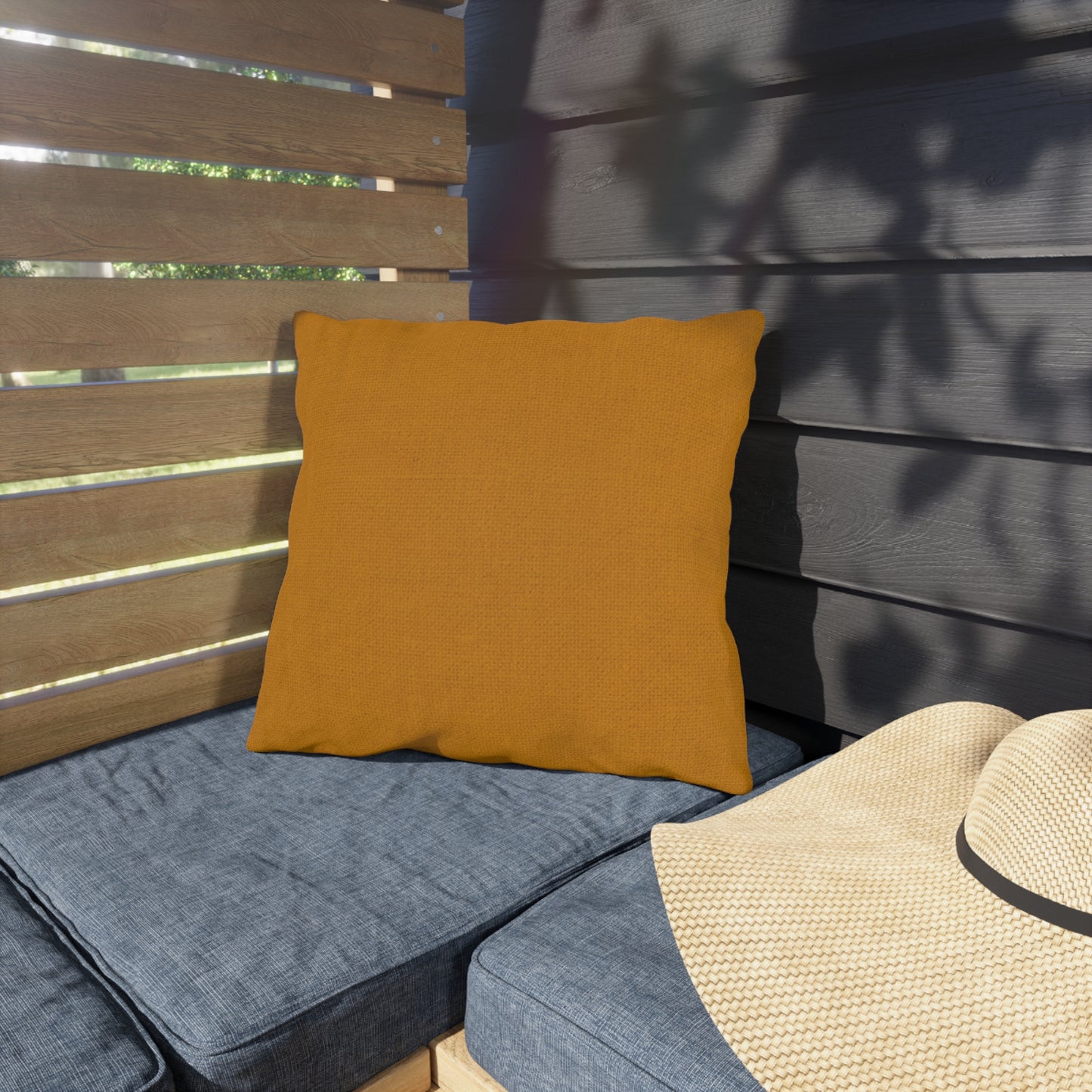 Solid Outdoor Throw Pillow — Weather-Resistant Patio Accent