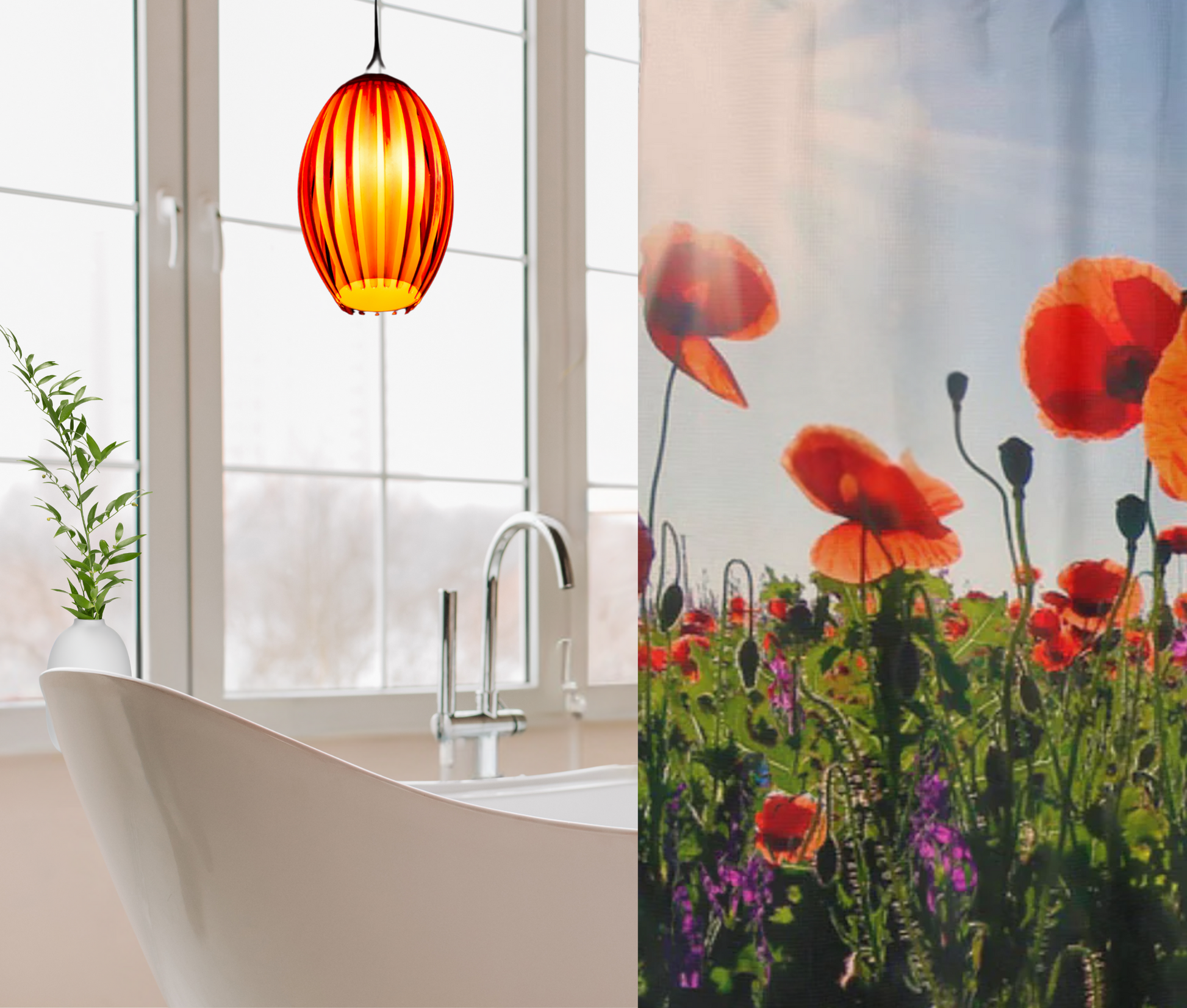 Shower Curtain-Wild Poppys