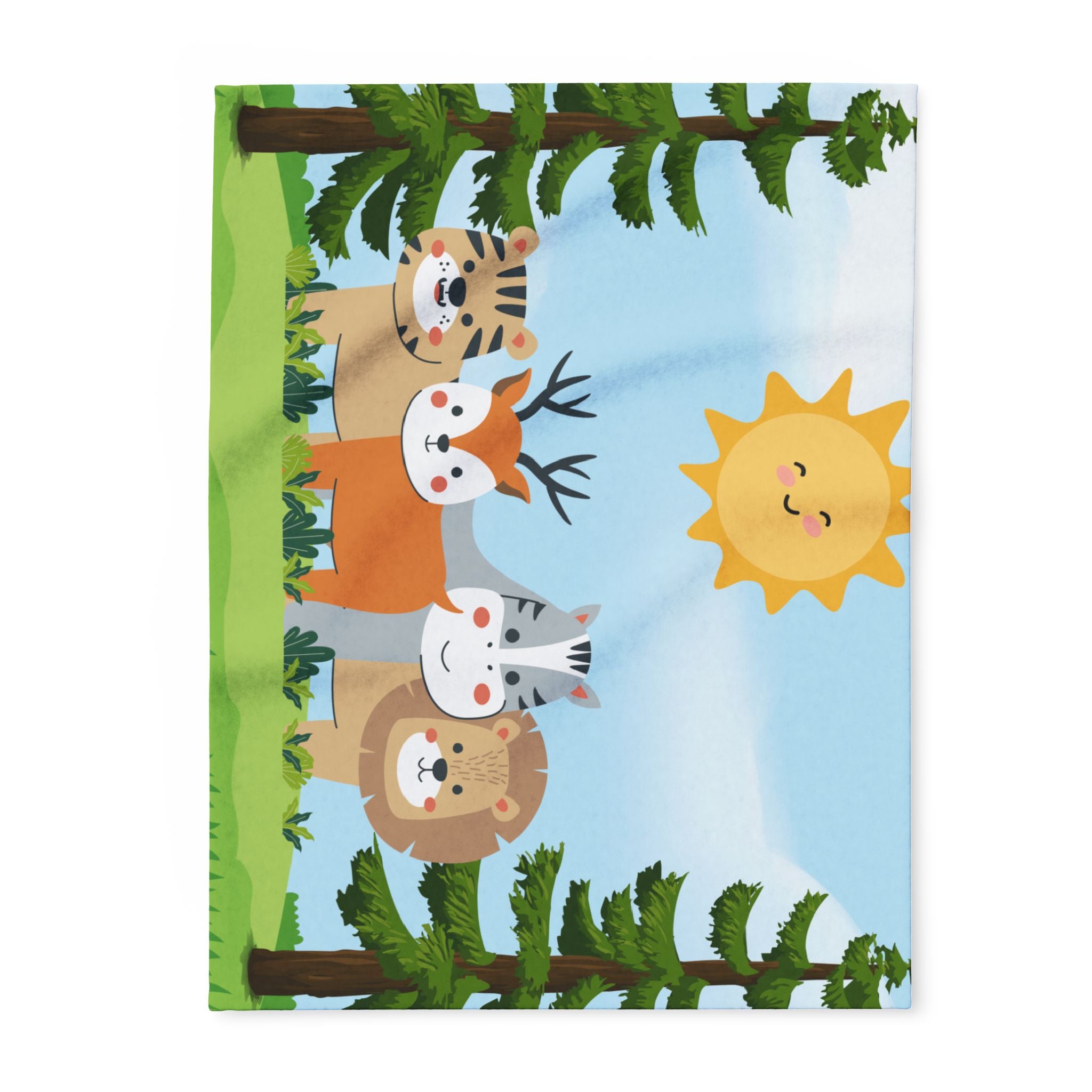 Baby Blanket Friendly Forest Creatures Arctic Fleece