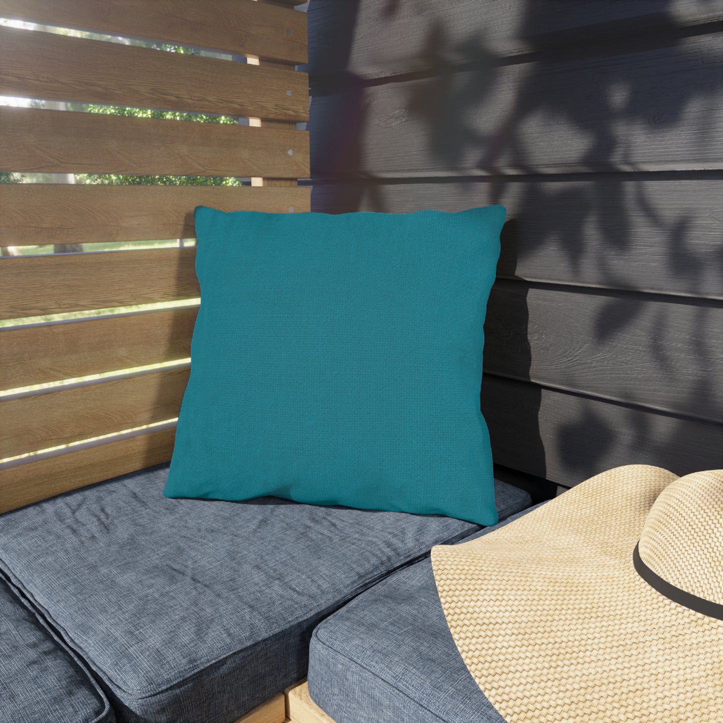 Outdoor Pillow - Solid Teal Weather-Resistant Patio Cushion