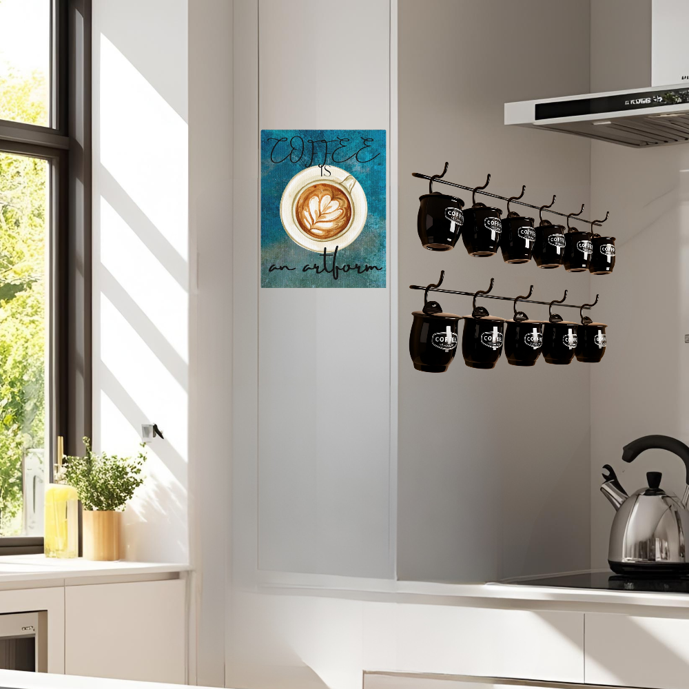shown with coffee making supplies