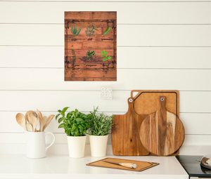 Art Board Print Rustic Herb Chart