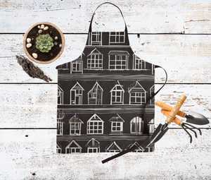 Apron Home Sweet Home  Black and White Modern Farmhouse Graphic Print