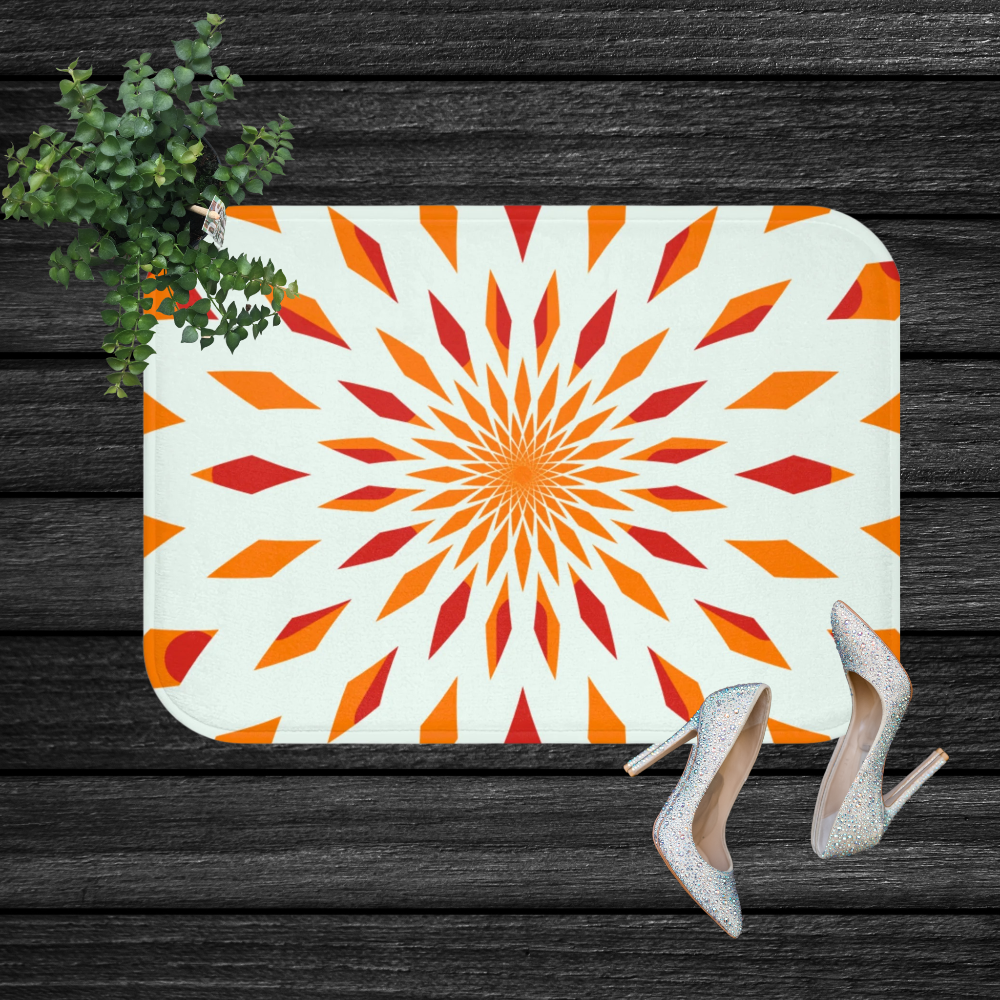 vivid shades of orange on a white background shown with high heel shoes
