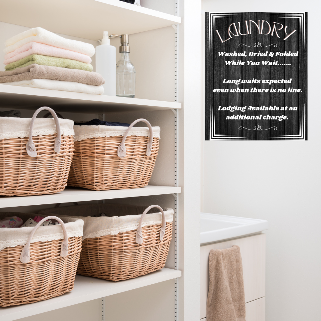 Laundry Room Wall Art shown in