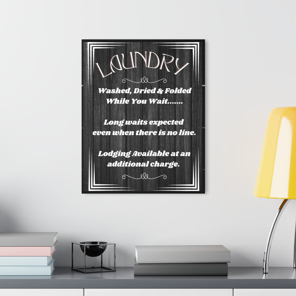 vintage look laundry sign