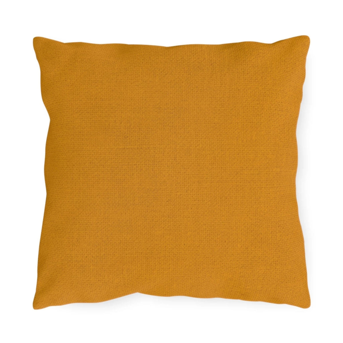Mustard gold linen-look pillow detail