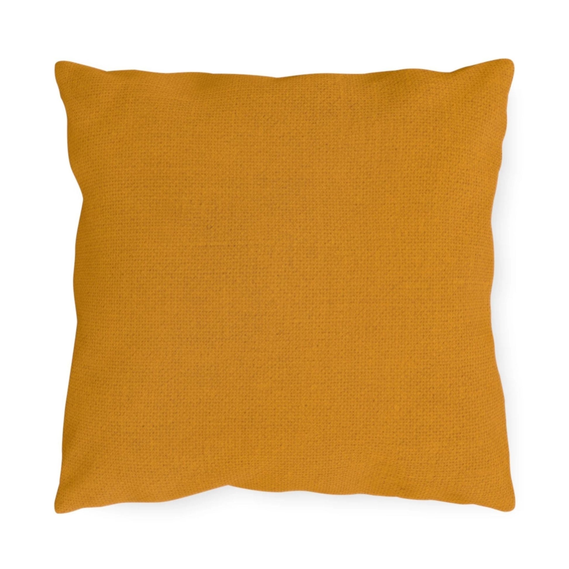 Mustard gold linen-look pillow detail