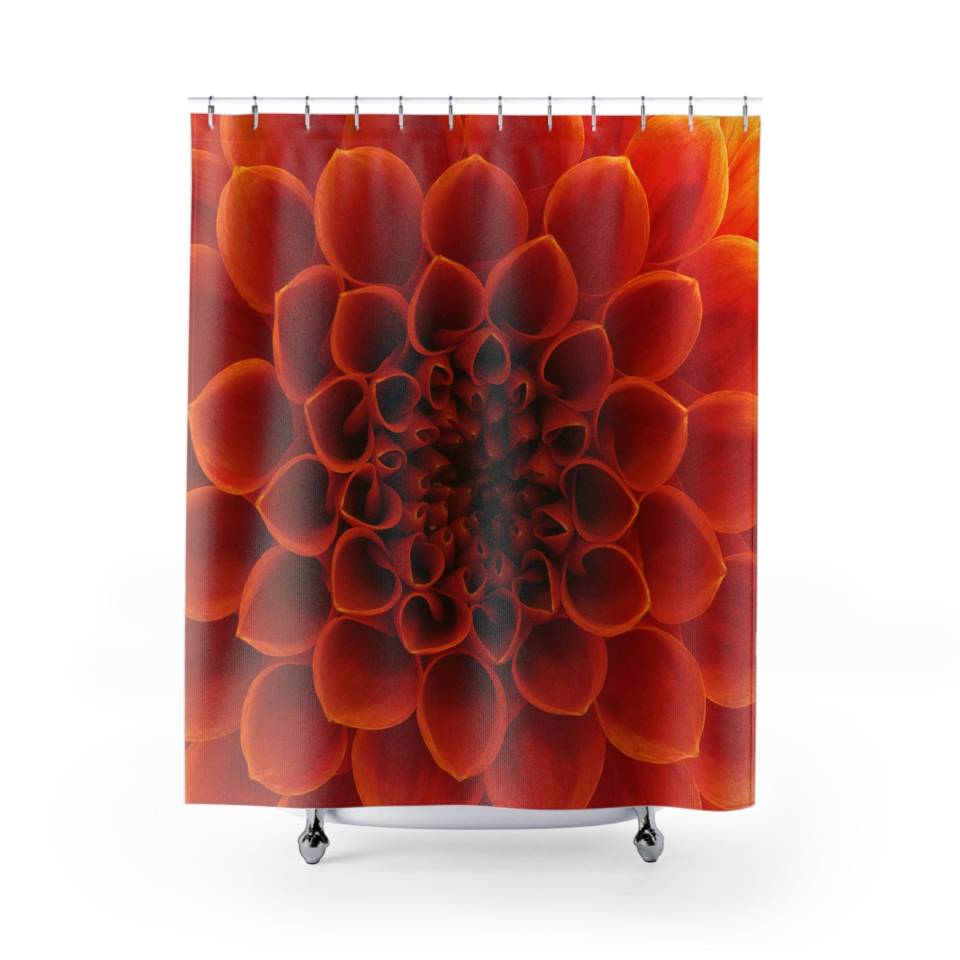 closeup of shower curtain