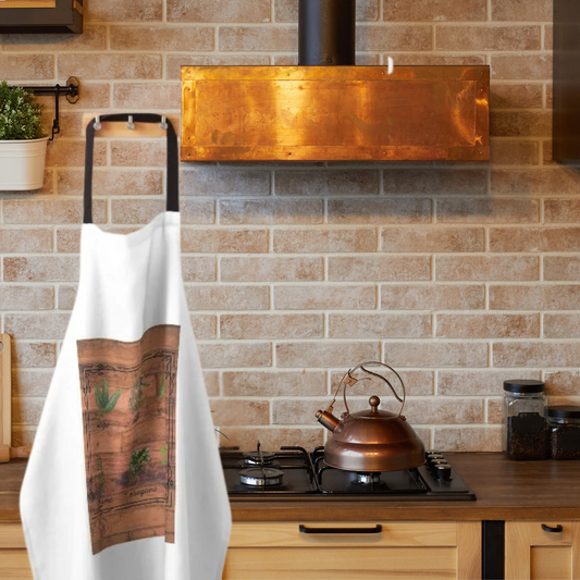 shown in a kitchen with a copper stove vent