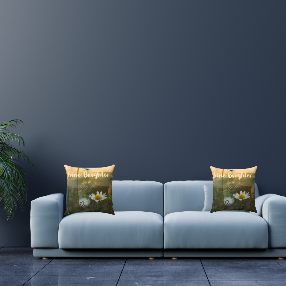 shown in a blue living room on a blue sofa