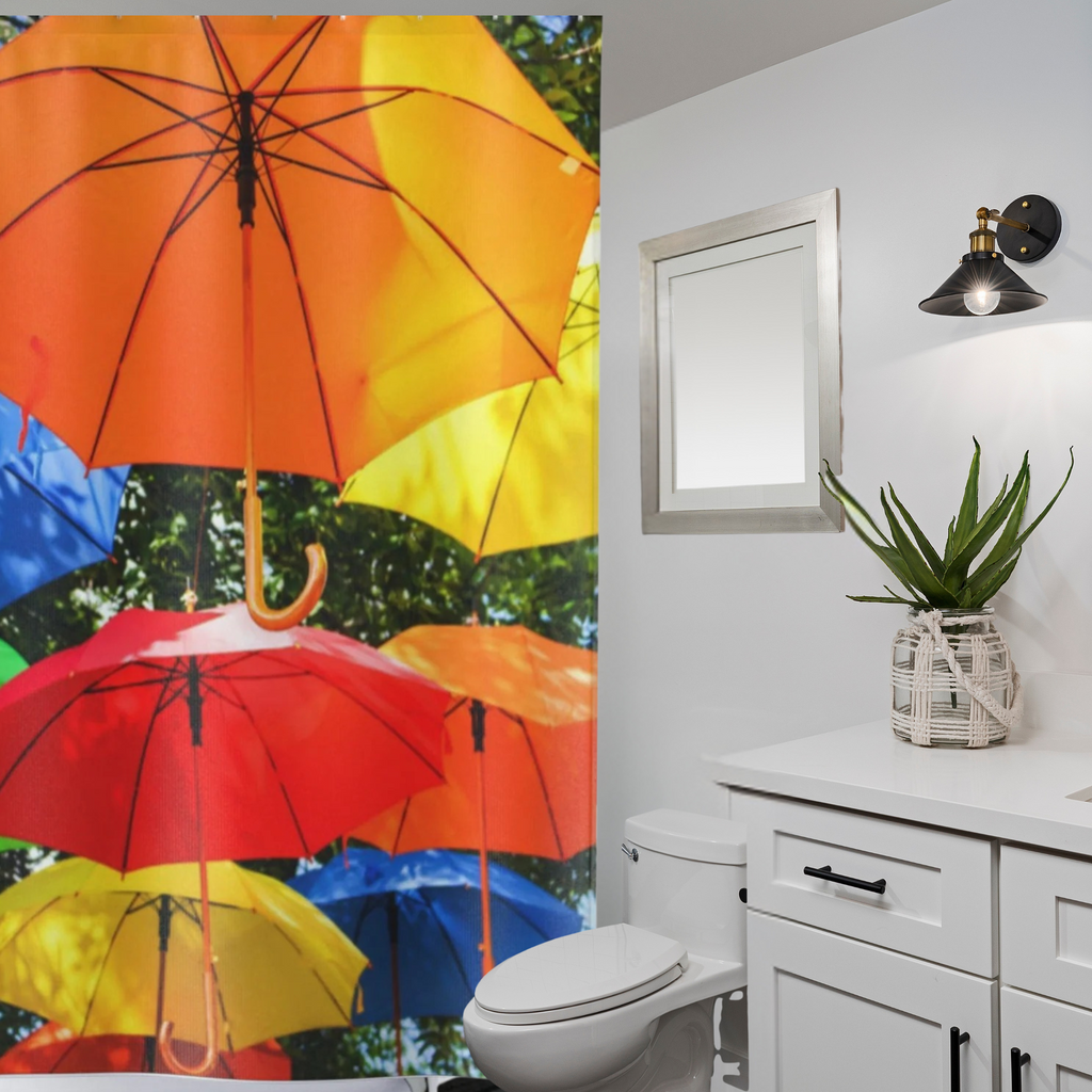 shown in a white bathroom