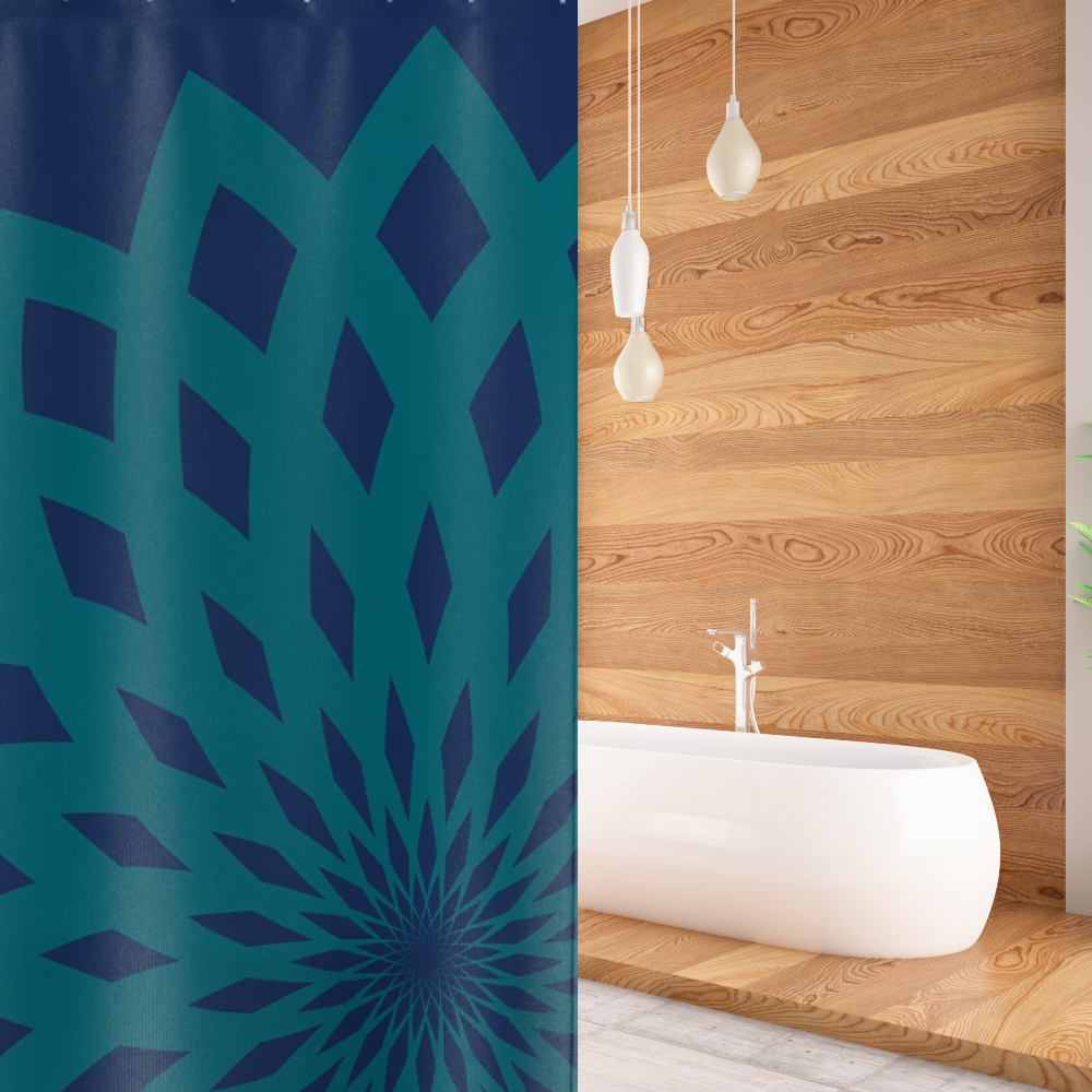 Shown in a mid-century modern bathroom
