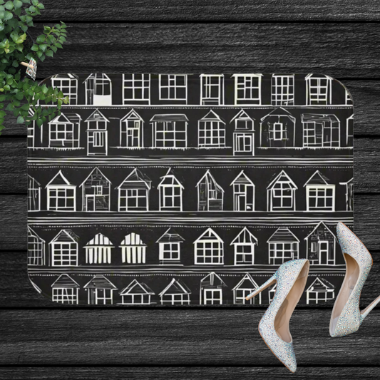 detailed view of our home sweet home rug